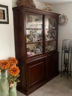 Te koop mooie kersen  houten kast, Huis en Inrichting, Kasten | Vitrinekasten, Ophalen of Verzenden, Zo goed als nieuw, 25 tot 50 cm