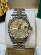 Rolex datejust 36mm gold/steel champagne diamond dial, Rolex, Overige materialen, Nieuw, Ophalen of Verzenden