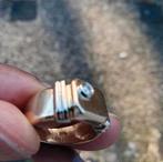 Gouden ring heren goud zegelring 14karaat 585, Sieraden, Tassen en Uiterlijk, Ringen, 18 tot 19, Gebruikt, Ophalen of Verzenden