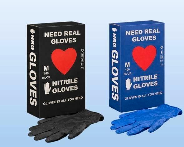 Nitril handschoenen Zwart en Blauw, Diversen, Verpleegmiddelen, Nieuw, Ophalen of Verzenden