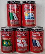 Coca-Cola Blikkenset uit Thailand 5 st. WK-voetbal 2002, Verzamelen, Verpakking, Gebruikt, Verzenden