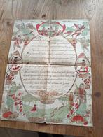Antique wenskaart / wensbrief uit 1750, Diversen, Ophalen of Verzenden