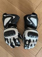 Schoeller Motorhandschoenen - Zwart/Wit- leer, Motoren, Kleding | Motorkleding, Ophalen, Tweedehands, Dames, Handschoenen