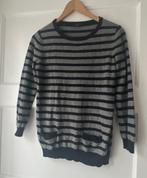Grijs blauw gestreepte wollen cashmere trui undeuxtrois 123, Ophalen of Verzenden, Zo goed als nieuw, Maat 36 (S), Grijs