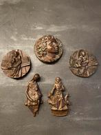 Antieke bronzen plaquettes 5 items Zelf Bieden, Ophalen of Verzenden
