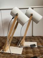 Hippe bureaulamp wit met hout, Diversen, Ophalen, Zo goed als nieuw