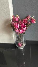 Rivièra Maison Bloemen in Vaas, Ophalen of Verzenden, Minder dan 50 cm, Rood, Glas