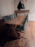 Tafel + 6 stoelen koopje, Gebruikt, 200 cm of meer, Rechthoekig, 50 tot 100 cm