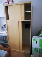 Kledingkast met 2 schuifdeuren. Bovenin legplank., Huis en Inrichting, Gebruikt, 100 tot 150 cm, Ophalen of Verzenden, 150 tot 200 cm