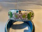 Armband cloisonné, Wit, Ophalen of Verzenden, Zo goed als nieuw, 17 tot 18