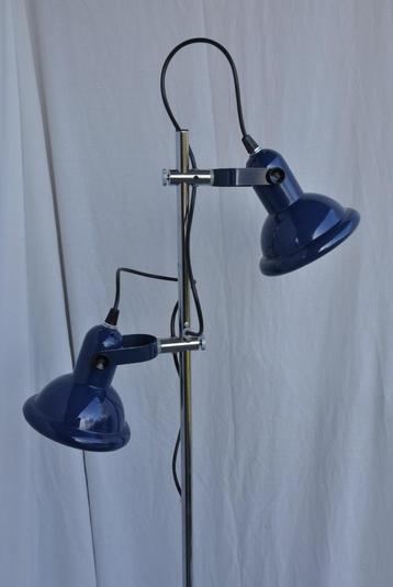 Anvia | vintage lamp | staande vloerlamp | 2 spots | blauw | beschikbaar voor biedingen