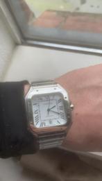 Cartier Santos 41mm Stainless Steel, Sieraden, Tassen en Uiterlijk, Horloges | Heren, Staal, Gebruikt, Ophalen of Verzenden, Staal