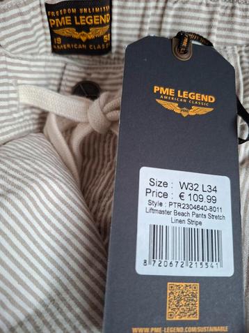 PME LEGEND Liftmaster linnen broek W32 L34  beschikbaar voor biedingen