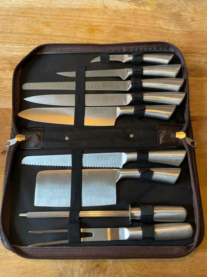 Messenset Compleet RVS, Huis en Inrichting, Keuken | Bestek, Zo goed als nieuw, Bestekset, Rvs of Chroom, Ophalen