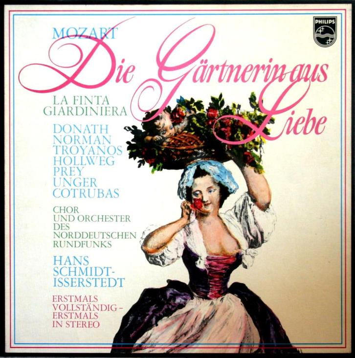 Mozart - Die Gärtnerin ... - Schmidt-Isserstedt (1972, 3 lp), Cd's en Dvd's, Vinyl | Klassiek, Zo goed als nieuw, Classicisme