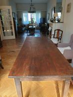Elegante eetkamertafel. Antiek. Donkerbruin, Huis en Inrichting, Tafels | Eettafels, Ophalen, Gebruikt, Eikenhout, 200 cm of meer