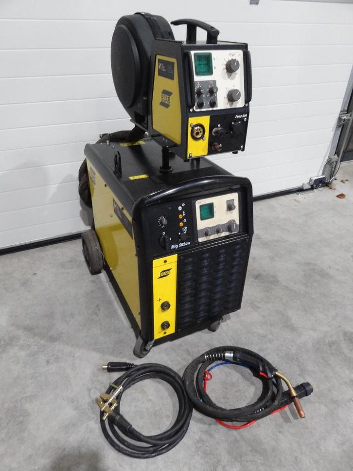 Mig/Mag lasapparaat Esab Mig 502 CW Watergekoeld, Doe-het-zelf en Verbouw, Gereedschap | Lasapparaten, Zo goed als nieuw, Co2
