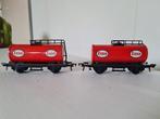 5 Fleischmann H0 Esso wagons, Gebruikt, Gelijkstroom, Fleischmann, Wagon