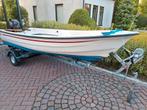 Mooie 4m Polyester boot met kanteltrailer ( motor optioneel), Watersport en Boten, Ophalen, Gebruikt, Overige typen, Motorboot