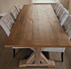 Robuuste eikenhouten kloostertafel, Ophalen, Gebruikt, Landelijk