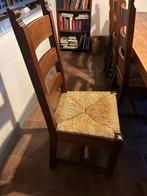 8 mooie eiken eettafel stoelen rieten zitting, Ophalen