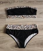 Zwarte bikini met leopard maat 2XL / maat 44 Shein, Zwart, Ophalen of Verzenden, Zo goed als nieuw, Bikini