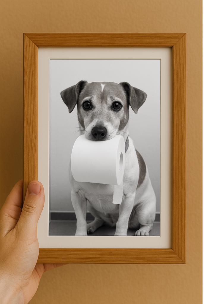 Jouw hond als kunstwerk zonder fotolijst, Huis en Inrichting, Woonaccessoires | Lijsten, Zo goed als nieuw, Minder dan 50 cm, Verzenden