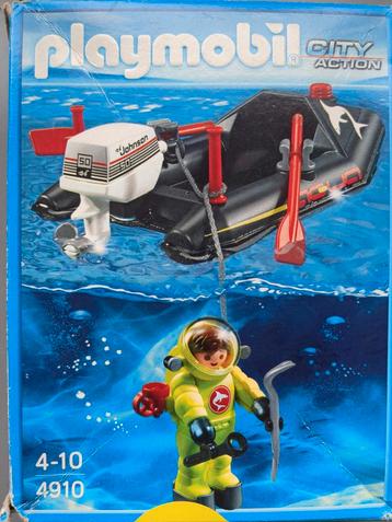 Playmobil duiker met boot, 4910 beschikbaar voor biedingen