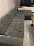 Stof grijze bank, Huis en Inrichting, Banken | Bankstellen, 125 tot 150 cm, Hoekbank, 300 cm of meer, Ophalen of Verzenden