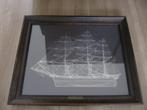 silhouet clipper zeilschip noag  sterling zilver 925  40x28, Antiek en Kunst, Ophalen