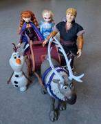 Frozen set met poppen en slee, Verzamelen, Disney, Ophalen of Verzenden, Zo goed als nieuw