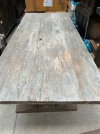 Hoffz Landelijke eettafel 220x96x78 dikte blad 5cm, Huis en Inrichting, Tafels | Eettafels, Ophalen, Gebruikt, 100 tot 150 cm