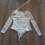 Satijnen body van Zara maat M, Ophalen of Verzenden, Lange mouw, Gedragen, Wit