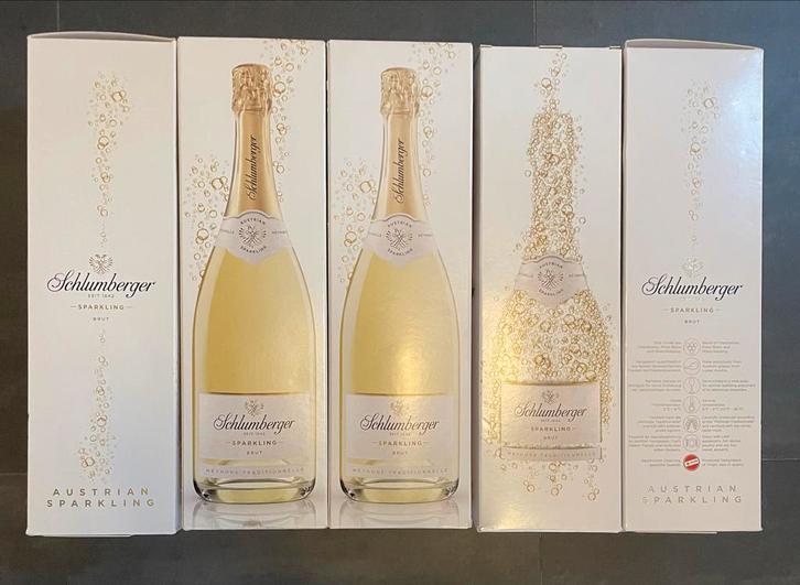 5 flessen Schlumberger Sparkling Brut 1.5L, Verzamelen, Wijnen, Nieuw, Champagne, Frankrijk, Ophalen of Verzenden