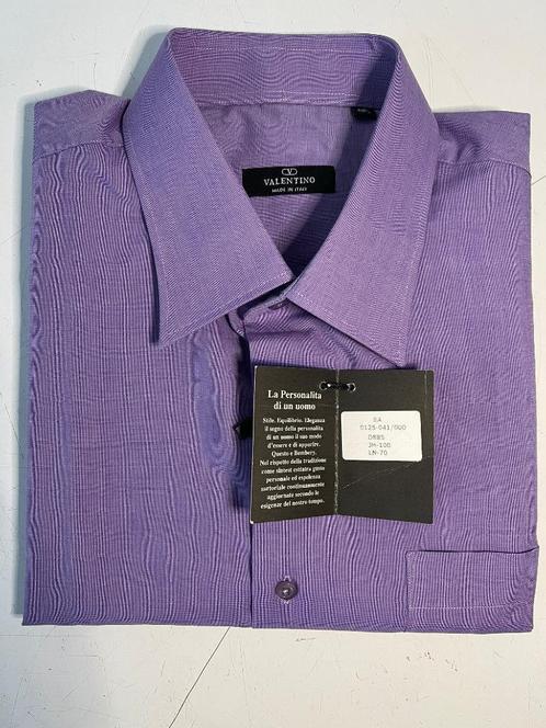 Valentino designer heren overhemd maat 46/18,5 NIEUW twv 200, Kleding | Heren, Overhemden, Nieuw, Overige halswijdtes, Paars, Ophalen of Verzenden