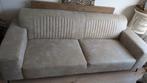Prachtige beige vegan leather bank 3 zits, Huis en Inrichting, Banken | Bankstellen, Driepersoons, 75 tot 100 cm, Zo goed als nieuw