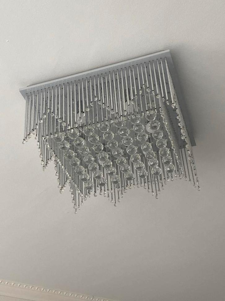 Kristallen Plafondlamp - Elegant, Huis en Inrichting, Lampen | Hanglampen, Zo goed als nieuw, Minder dan 50 cm, Glas, Ophalen of Verzenden