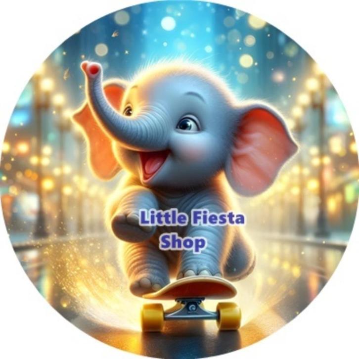 LF9385 icing frosting olifant 20cm eetbare taart print plaat, Hobby en Vrije tijd, Taarten en Cupcakes maken, Nieuw, Versiering
