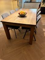 Teakhouten eettafel 200 lang 100 breed 78 hoog, Huis en Inrichting, Tafels | Eettafels, 200 cm of meer, 50 tot 100 cm, Teakhout