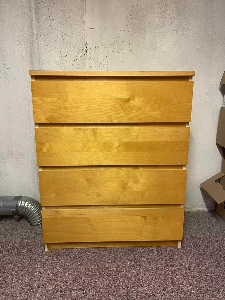 Ikea Malm ladekast met 4 lades, Huis en Inrichting, Kasten | Ladekasten, Gebruikt, 100 tot 150 cm, 50 tot 100 cm, 25 tot 50 cm