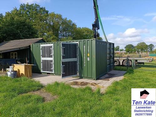 Stalcontainer NIEUW, Dieren en Toebehoren, Stalling en Weidegang, Opfok, Stalling, Weidegang, Toebehoren, 2 of 3 paarden of pony's