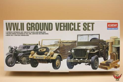 ROWASP | Academy 1/72 WWII Ground Vehicle Set, Hobby en Vrije tijd, Modelbouw | Auto's en Voertuigen, Nieuw, Auto, 1:50 of kleiner