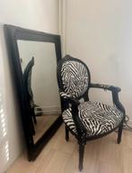 Barok Stoel Zwart Zebra, Huis en Inrichting, Stoelen, Ophalen, Gebruikt, Barok, Eén