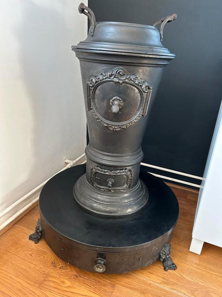 Gietijzeren Salamander Potkachel - Omgebouwd naar Gas, Huis en Inrichting, Kachels, Gebruikt, Vrijstaand, Potkachel, Gas, Ophalen