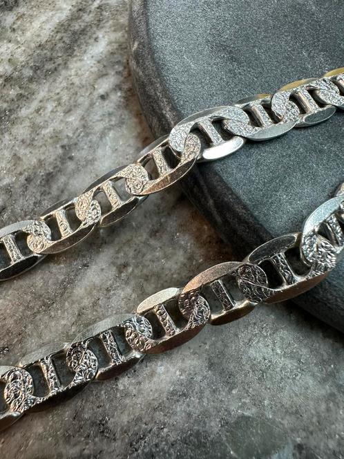 925 zilveren massieve anker ketting, Sieraden, Tassen en Uiterlijk, Kettingen, Nieuw, Ophalen of Verzenden