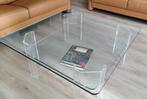 salontafel glas 100X100, Ophalen, Gebruikt, 50 tot 100 cm, Vierkant