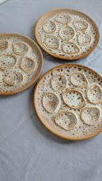 Franse Retro Vintage Niderviller fauve oester borden, Huis en Inrichting, Ophalen of Verzenden, Zo goed als nieuw, Overige stijlen