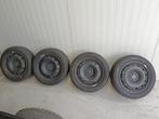 Set Winterbanden met Velgen - 185/55 R15, Auto-onderdelen, Banden en Velgen, Gebruikt, 15 inch, Banden en Velgen, Personenwagen