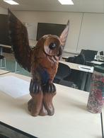 Mooie, handgemaakte houte uil, Antiek en Kunst, Ophalen