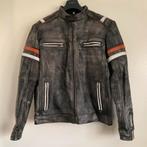 LEREN HERENJACK ANTRACIET/ORANJE/WIT MAAT M NUBECK z.g.a.n., Motoren, Kleding | Motorkleding, Ophalen of Verzenden, Tweedehands